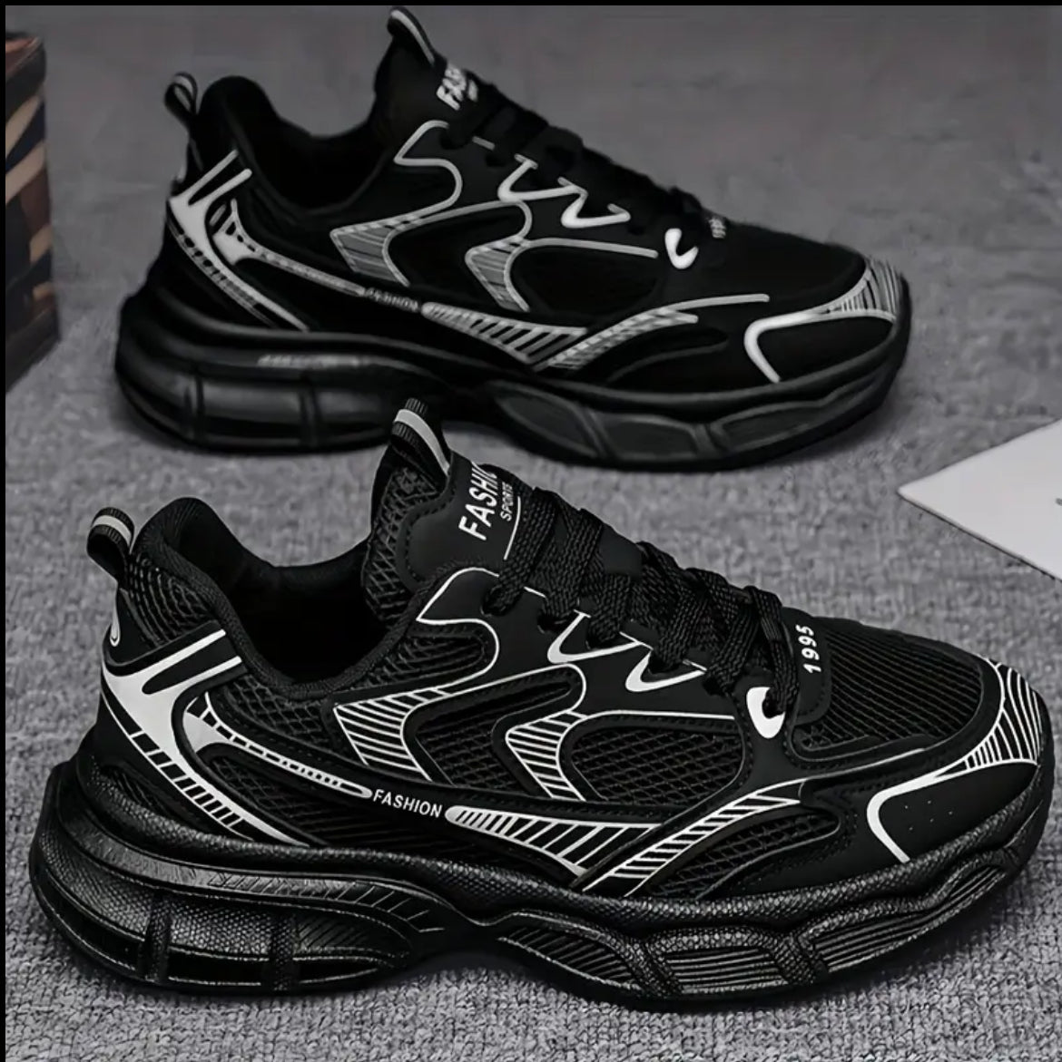 Men's & Women's Breathable Fabric Casual Sneakers - Low-Top Lace-Up Design with Cushioned PVC Sole