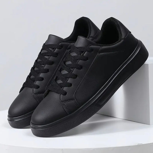 Men's Black Casual Sneakers - Breathable, Slip-Resistant