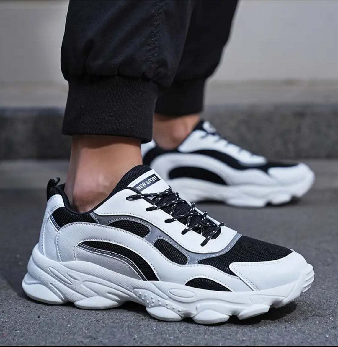 Men's Trendy Reflective Design Chunky Shoes