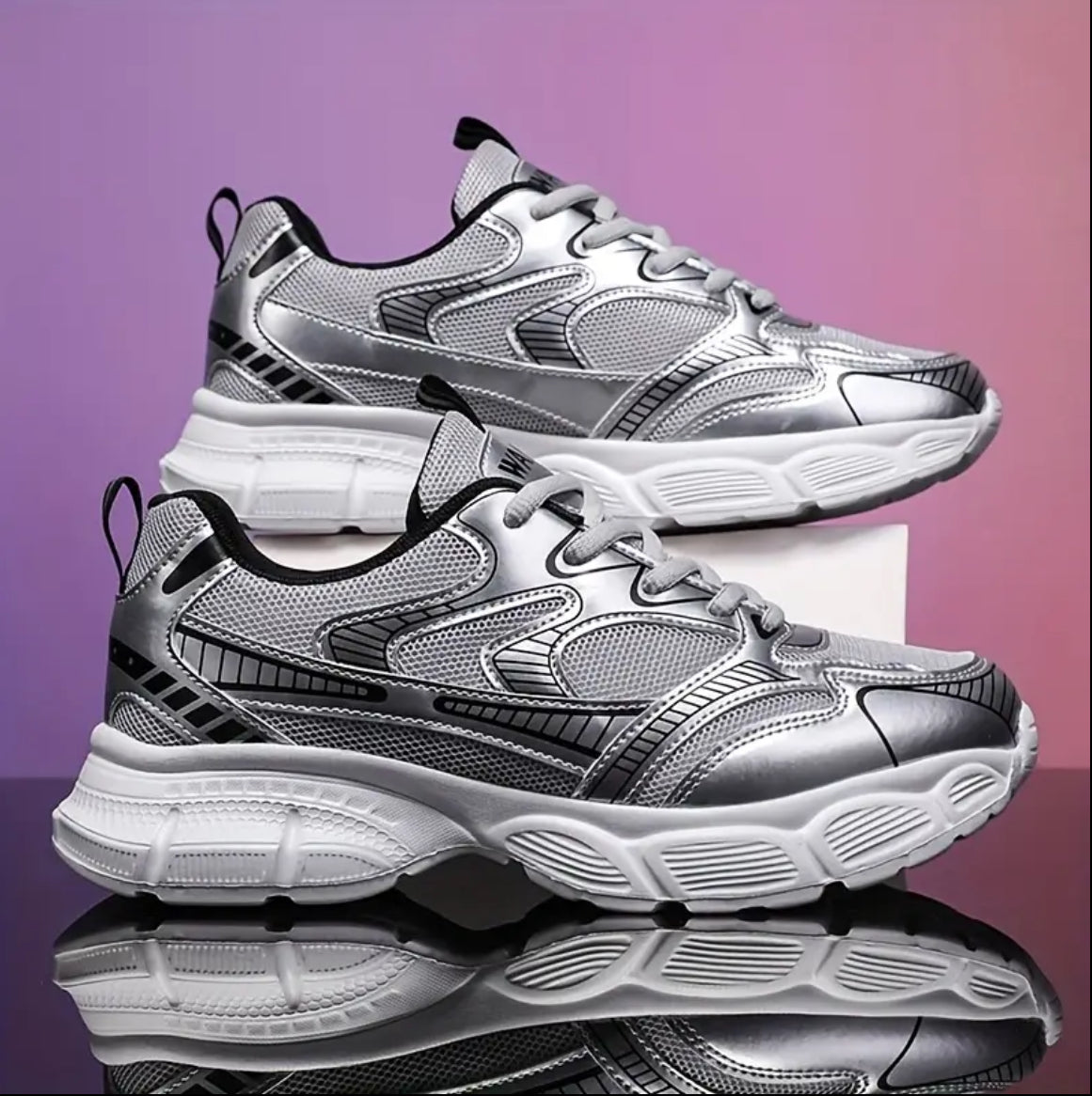 Men's Casual Sports Shoes, Breathable, Casual Sports Style, Lace-up Low-top Shoes