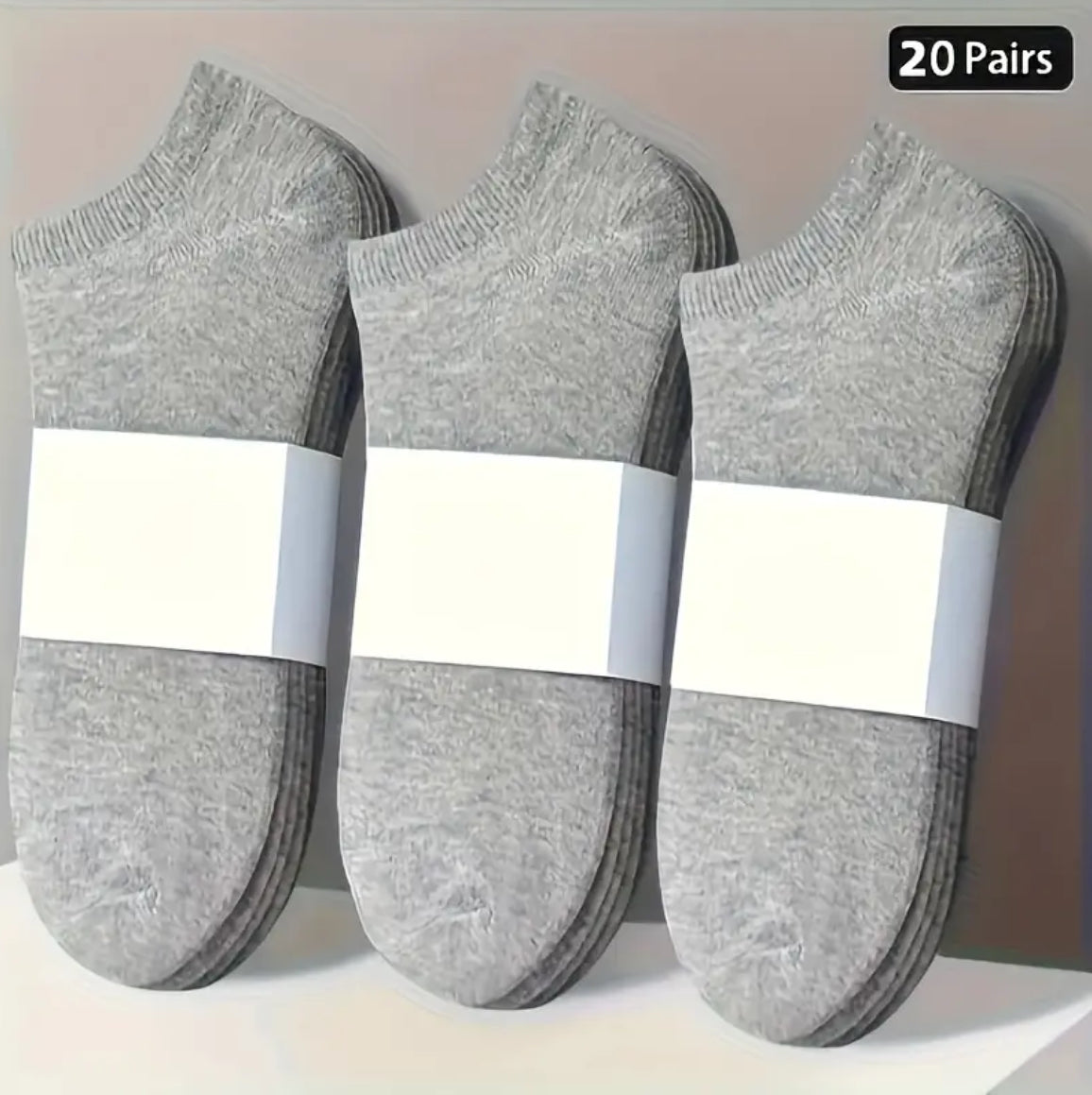 Simple Men'S Invisible Seamless Short Socks (20pcs)