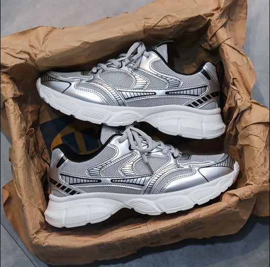 Men's Casual Sports Shoes, Breathable, Casual Sports Style, Lace-up Low-top Shoes