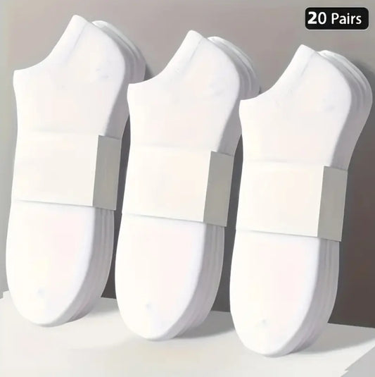 Simple Men'S Invisible Seamless Short Socks (20pcs)