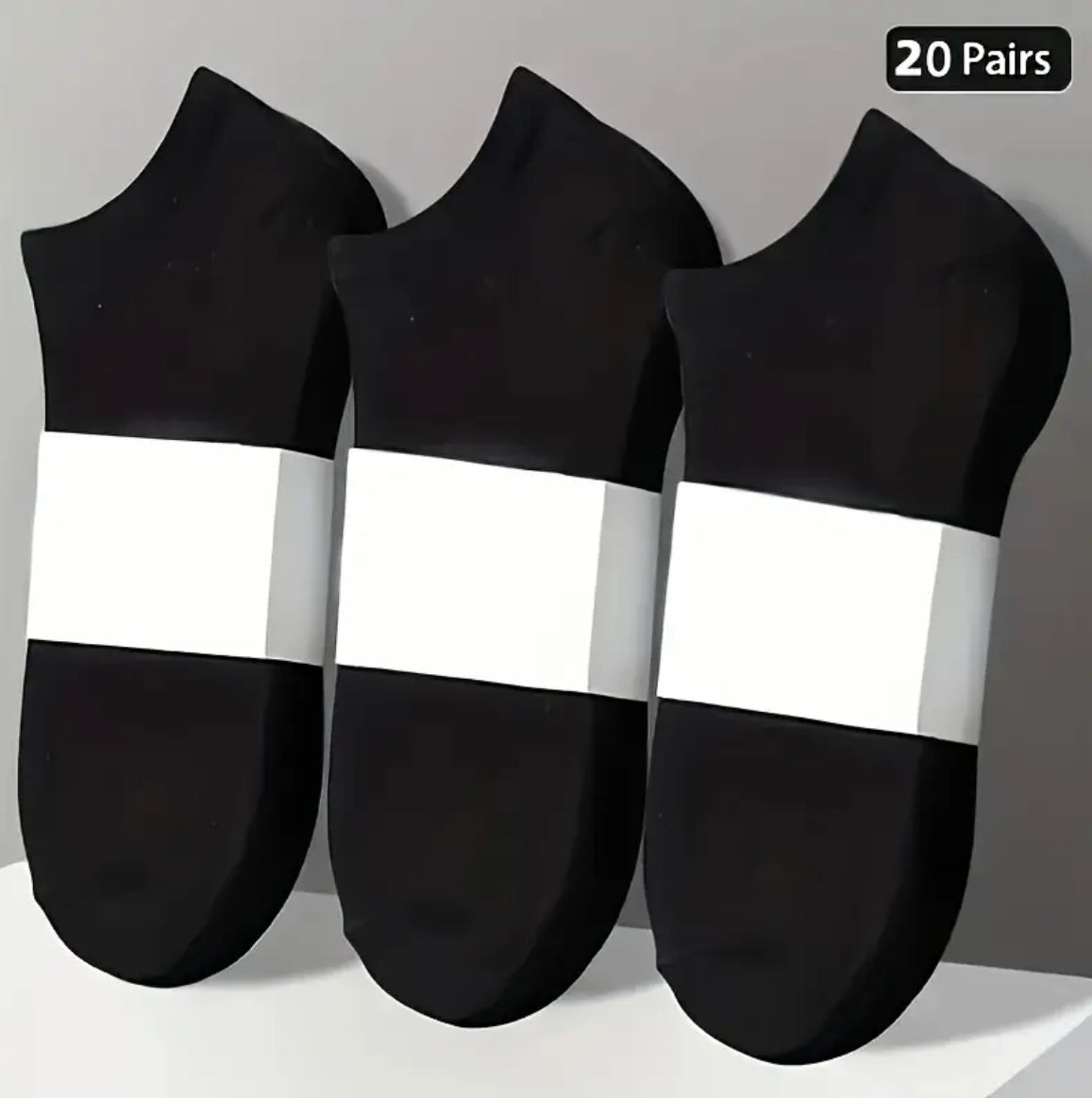 Simple Men'S Invisible Seamless Short Socks (20pcs)